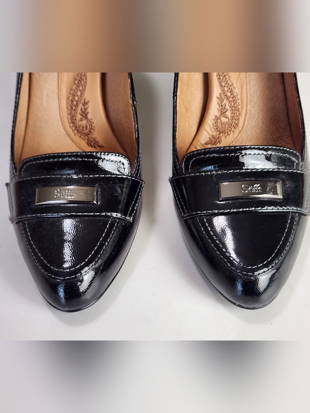 Sofft Black Patent Leather Career Pumps Size 7M - Picture 6 of 11